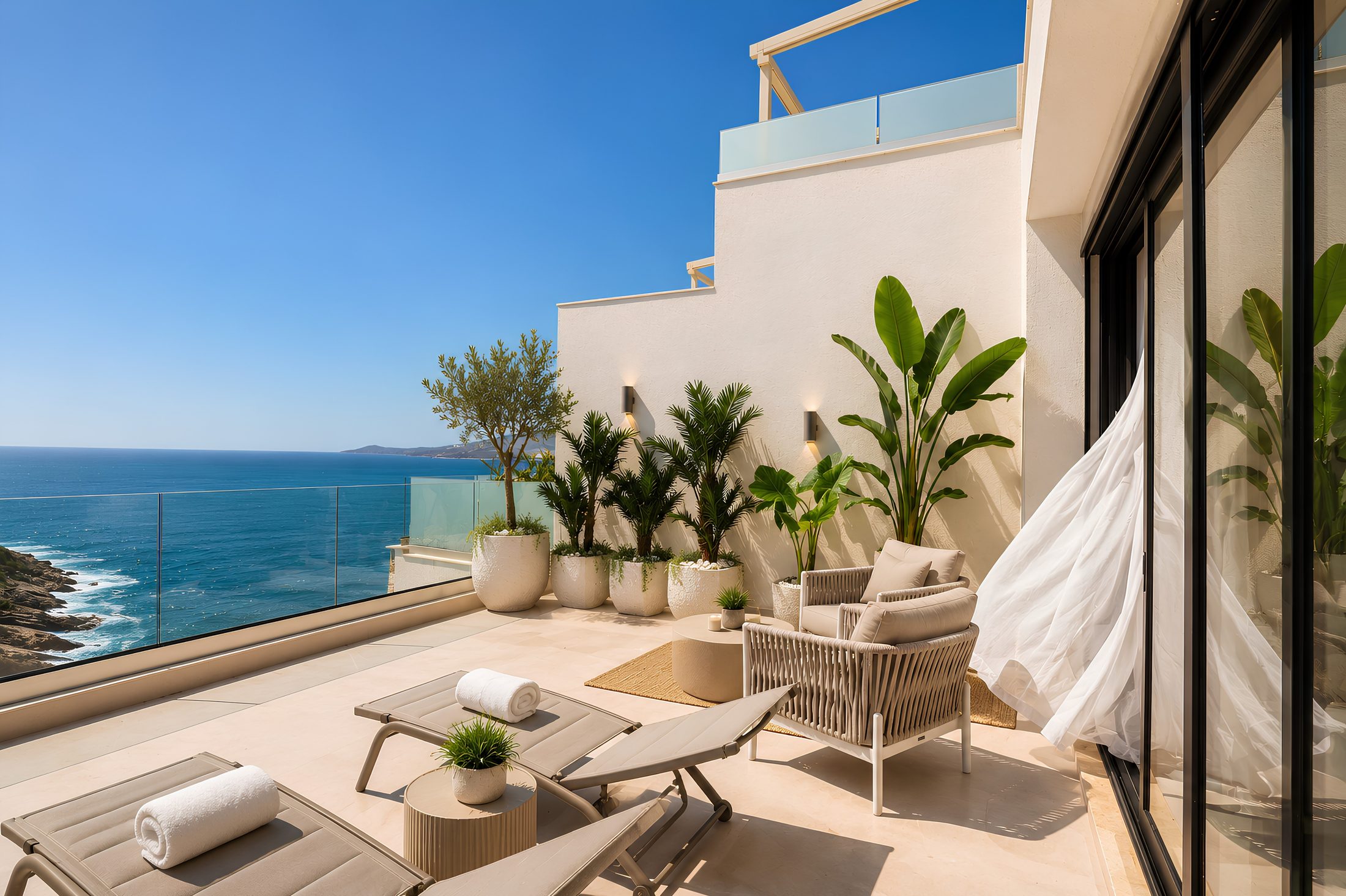 Villa Yolo pool and sea-view terrace